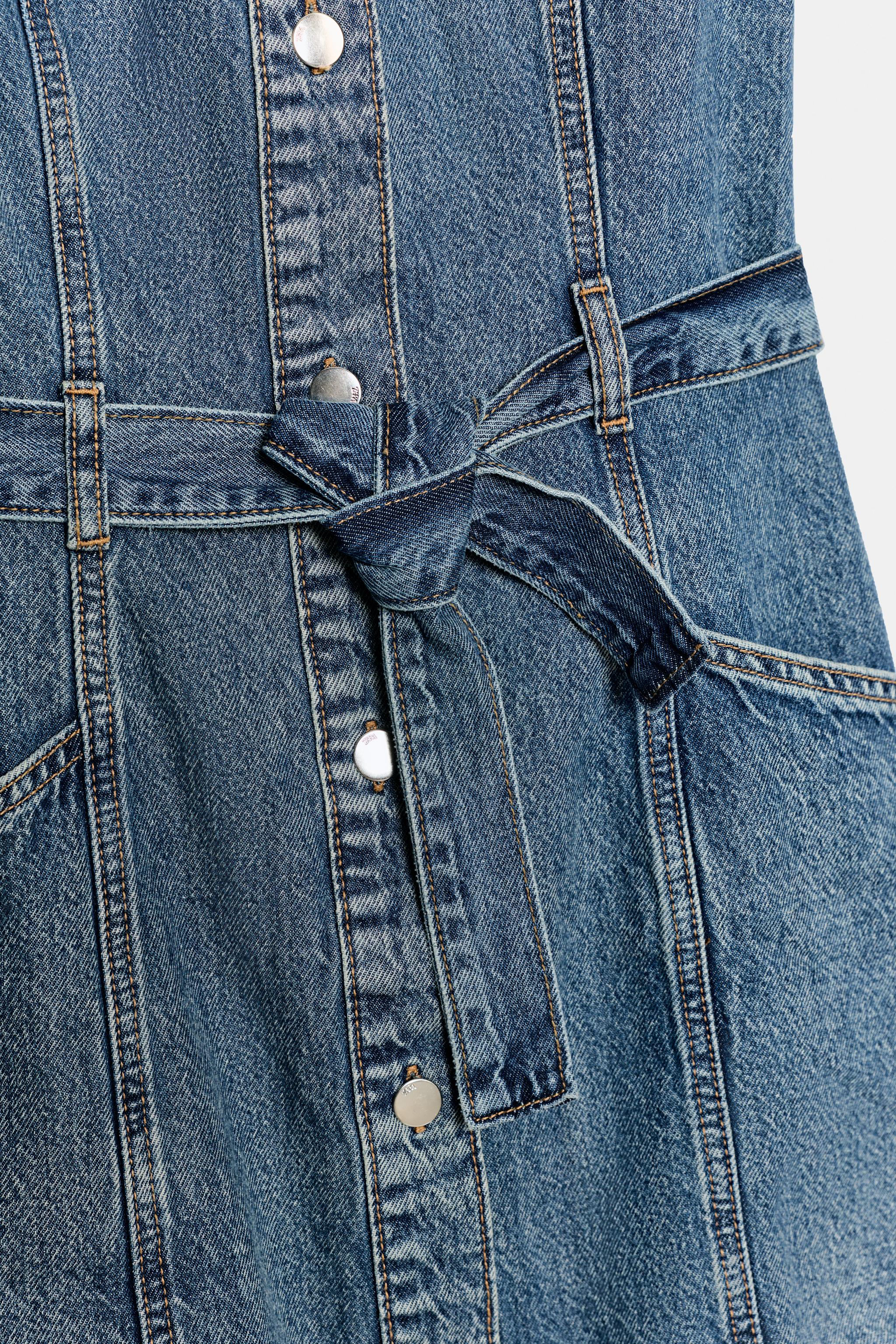 ROBE COURTE EN JEAN Z1975 AVEC CEINTURE